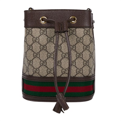 古馳 GUCCI Ophidia GG 迷你 水桶袋 米色 烏木色 550620 96I3B 棕GG紋OPHIDIA水桶包 防塵袋/原廠盒子/購買證明正本