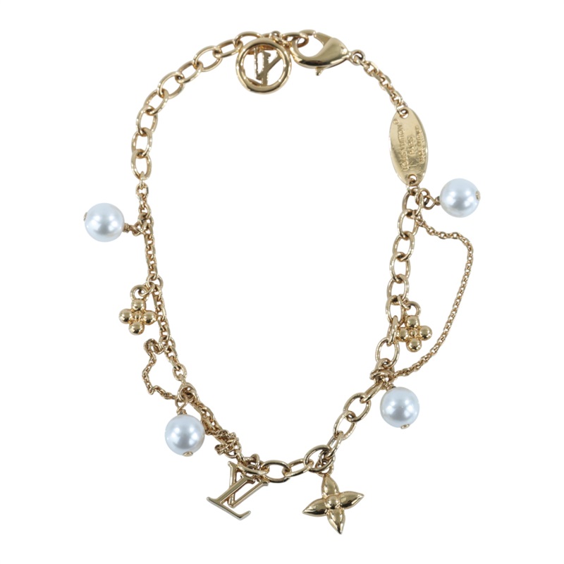 路易威登 LOUIS VUITTON Blooming Pearls 手鏈 M1684A 金Blooming Pearls手鏈 防塵袋