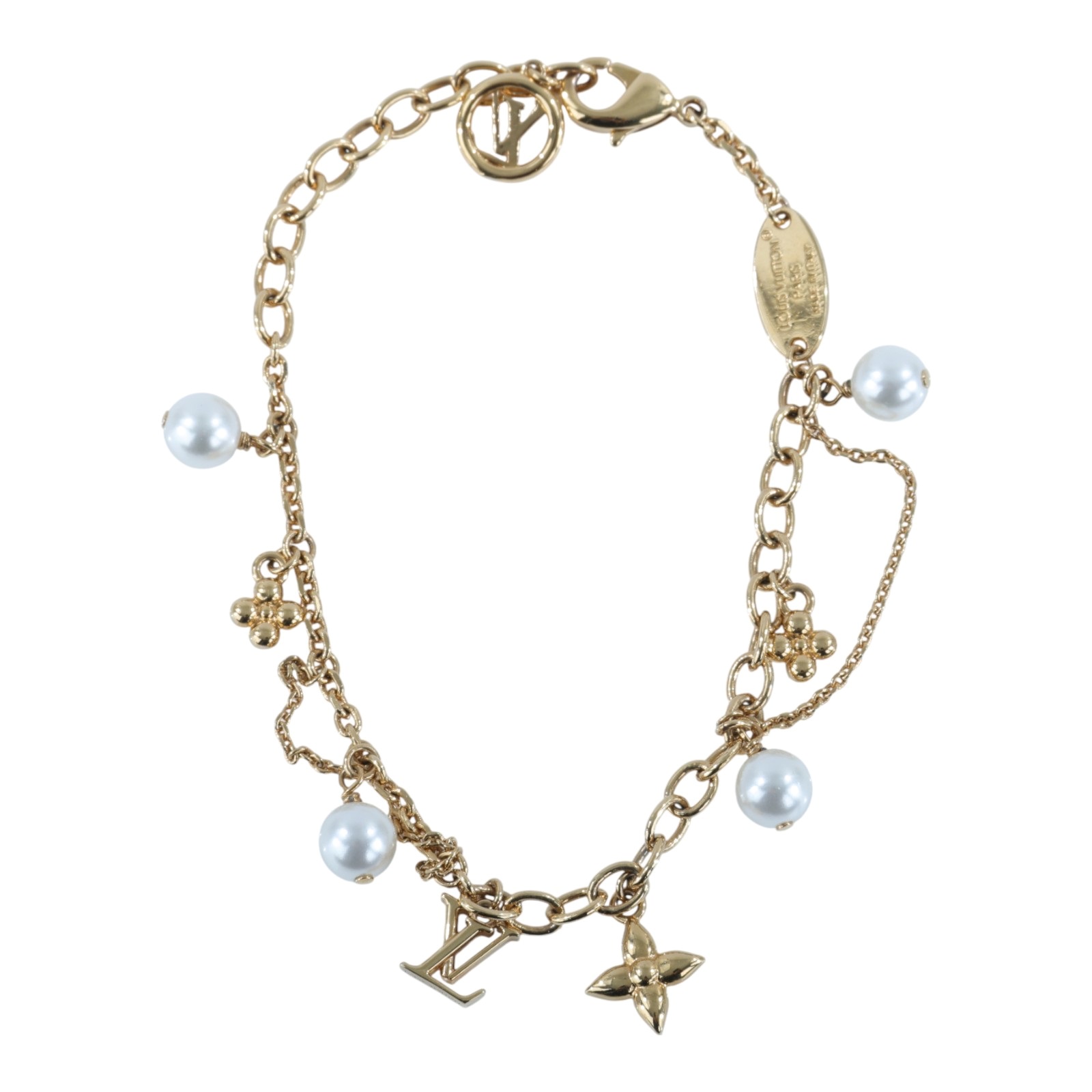 路易威登 LOUIS VUITTON Blooming Pearls 手鏈 M1684A 金Blooming Pearls手鏈 防塵袋