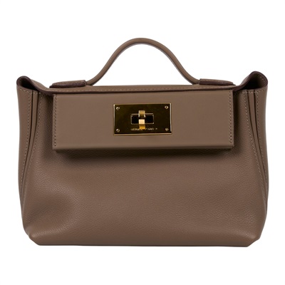 愛馬仕 Hermes 24/24 21 手提包 金色五金 大象灰 H082153CCBH /WHA573HT  防塵袋/背帶/購買證明影本