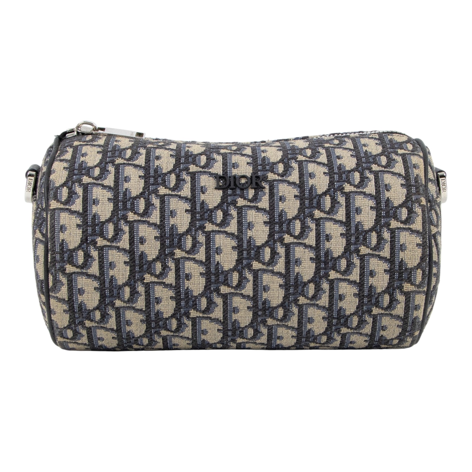 迪奧 CHRISTIAN DIOR Roller Bag 斜背包滾筒包 1ROPO061YKY 藍OBLIQUE ROLLER 圓筒包 防塵袋