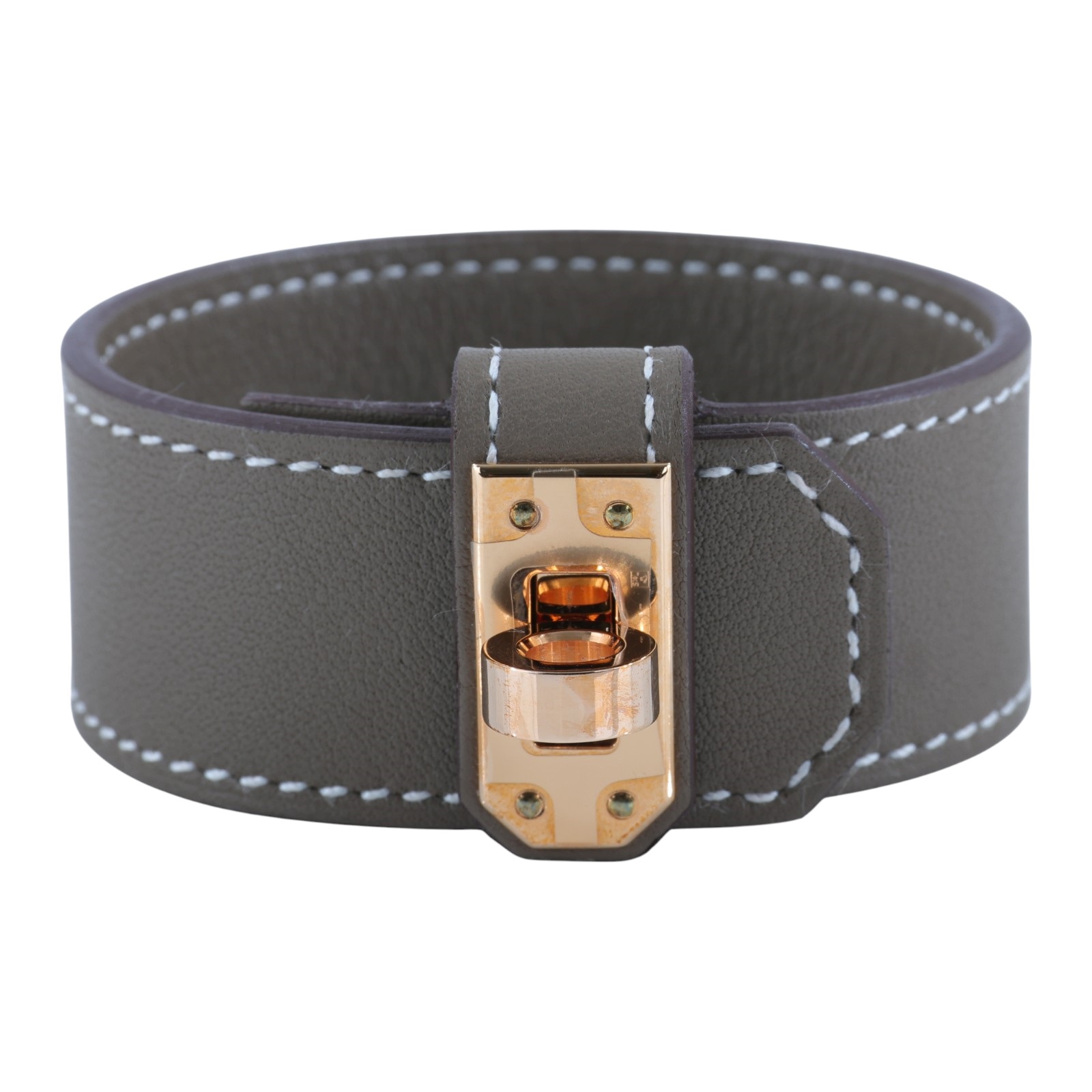 愛馬仕 Hermes Kelly Twist 手環 小型 金色五金 大象灰 H011078CC18T2 B UY 009 TM  原廠盒子/防塵袋