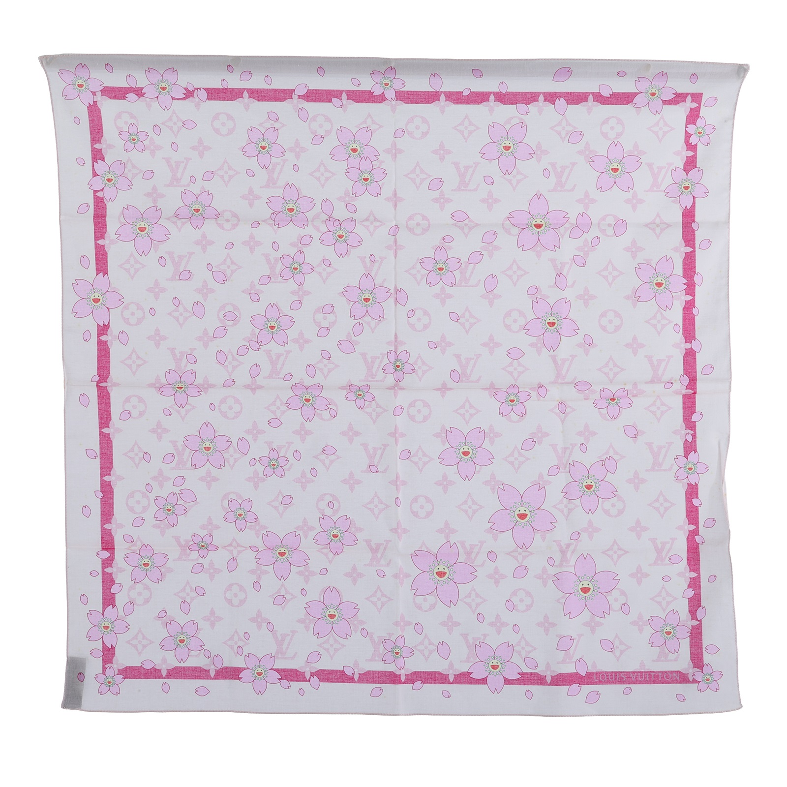 路易威登 LOUIS VUITTON 村上隆 櫻花系列 絲巾 M71921 村上隆櫻花系列方巾 無附屬品