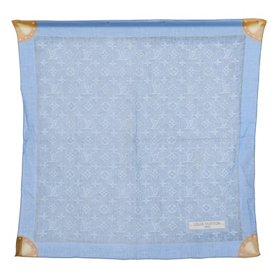 路易威登 LOUIS VUITTON Monogram 老花 絲巾 M71896 單寧圖案方巾 無附屬品