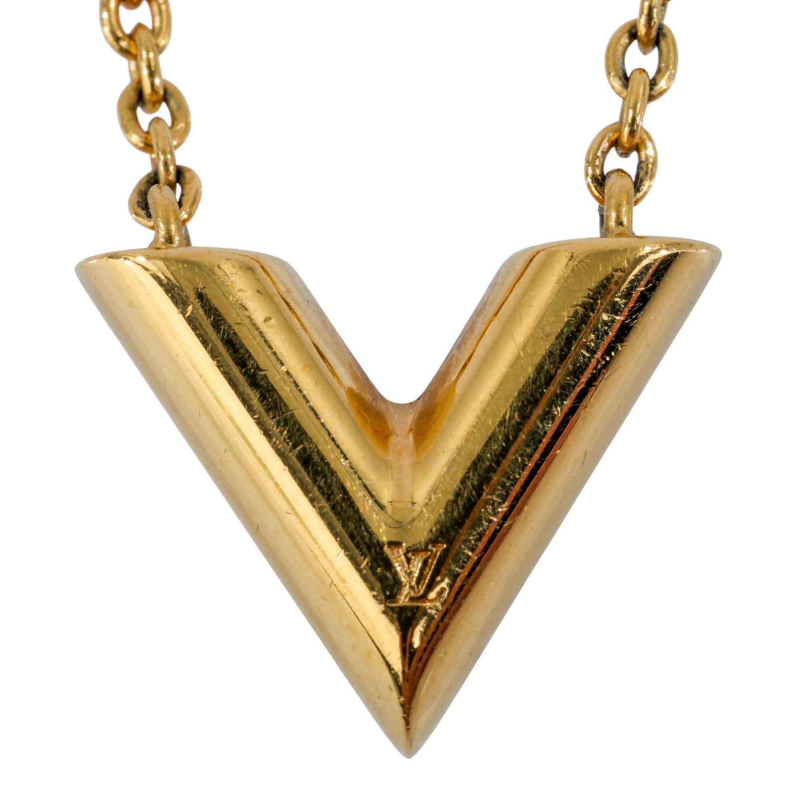 路易威登 LOUIS VUITTON Essential V 項鏈 金屬色 M61083 金色ESSENTIAL V項鍊 防塵袋/原廠盒子