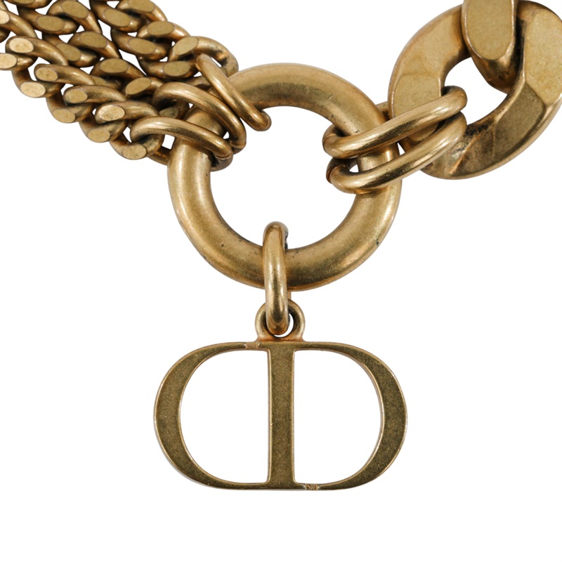 迪奧 CHRISTIAN DIOR 30 Montaigne 手鍊  金色古巴手鍊 防塵袋