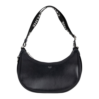 思琳 CELINE Ava 中型 肩背 手提包 196963DGQ 黑拼CELINE 帆布背帶AVA MEDIUM HOBO 防塵袋