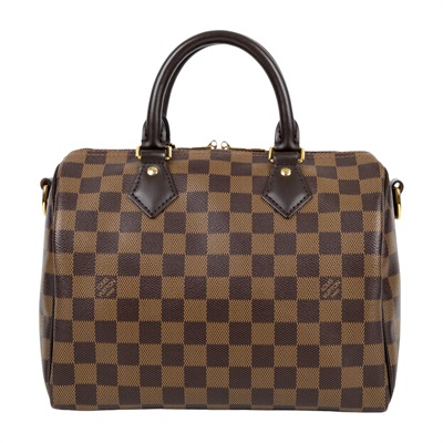 路易威登 LOUIS VUITTON Speedy Bandoulière 25  波士頓包 手提包 棕棋盤格 N40575 晶片款  原廠盒子/防塵袋/購買證明正本/鎖組/背帶