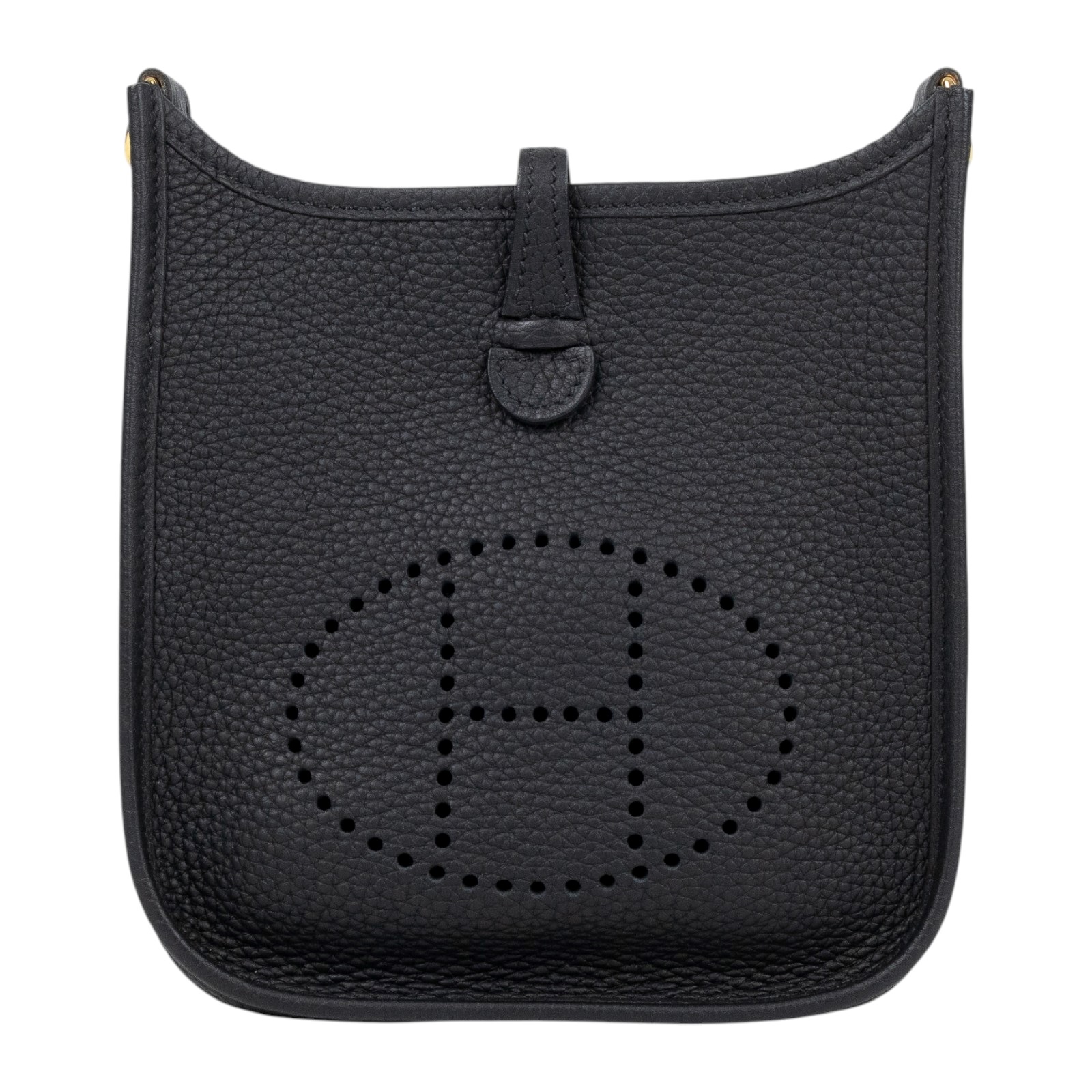 愛馬仕 Hermes Evelyne Bag Mini 伊芙琳包 Evelyne 16 黑色 金色五金 H069426CC89 /D MM 010 AW  防塵袋