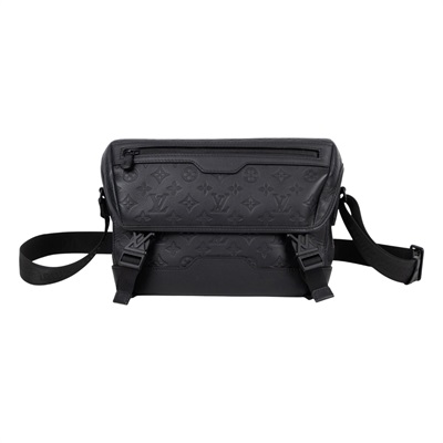路易威登 LOUIS VUITTON Messenger Voyager PM 肩背 郵差包 黑色 M25121 晶片款  無附屬品