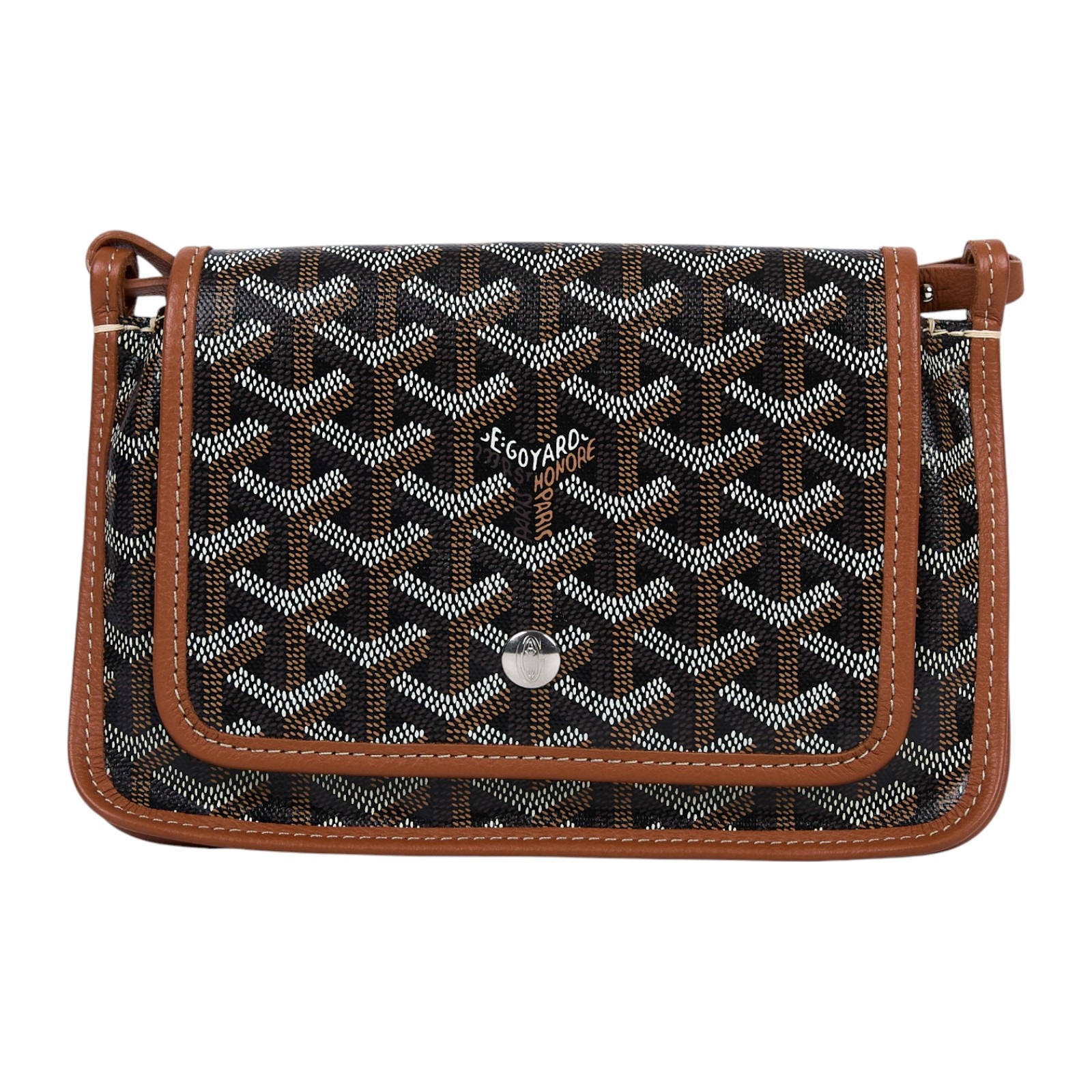 高雅德 GOYARD Plumet Pocket Wallet 肩背 隨身錢包 PLUMETPMLTY 焦糖拚黑PLUMET 無附屬品