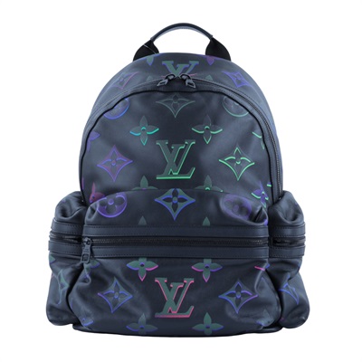 路易威登 LOUIS VUITTON Comet 後背包 雙肩包 M22488 晶片款 黑底彩虹LOGO後背包 防塵袋(RFID消磁)