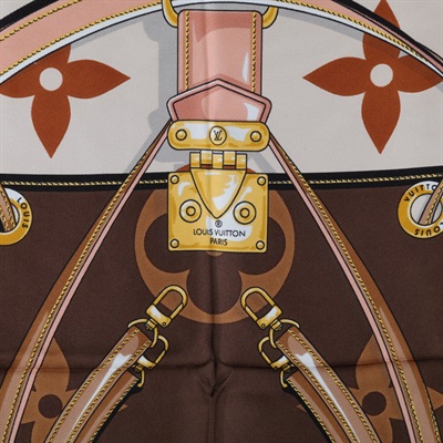 路易威登 LOUIS VUITTON Ultimate Monogram 方巾 棕色 M77639  原廠盒子