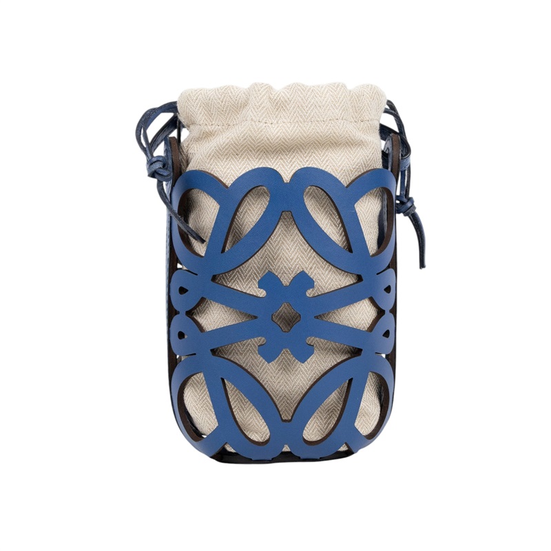 羅意威 LOEWE Anagram Cutout Pocket 水桶包 C922Y62X02 藍ANAGRAM CUT-OUT 小水桶 防塵袋/購買證明正本