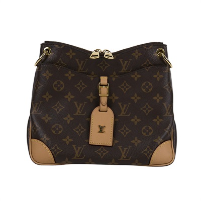 路易威登 LOUIS VUITTON Odéon PM 經典原花 天然色皮革 拉鍊 肩背 斜背包 M45354 晶片款 原花ODÉON PM 防塵袋/STARP