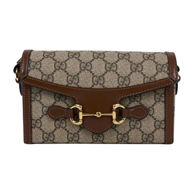 古馳 GUCCI Horsebit 1955 馬銜扣 迷你袋 斜背包 烏木色 699296 92TCG 棕1955 HORSEBIT MINI 原廠盒子/防塵袋