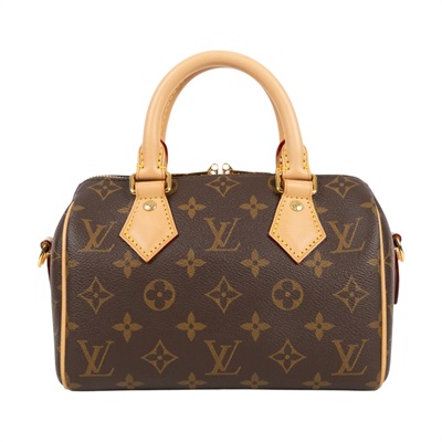 路易威登 LOUIS VUITTON Speedy Bandoulière 20 米色 帆布 手提 斜背 波士頓包 M46222 晶片款  原廠盒子/背帶/鎖組/購買證明正本