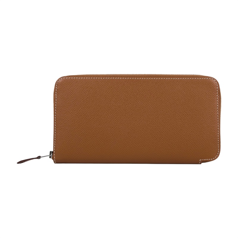 愛馬仕 Hermes SilkIn 拉鍊 長夾 錢包 SILKL U AA 003 ZA U刻棕絲巾拉鍊長夾 原廠盒子