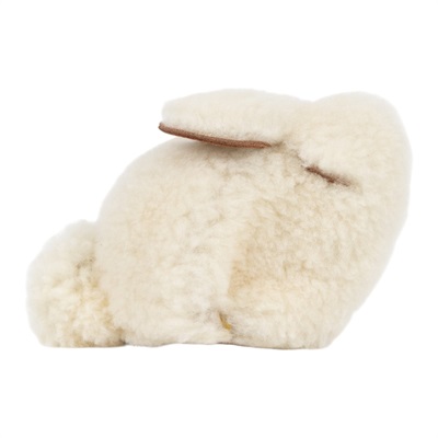 羅意威 LOEWE 羊羔絨 零錢包 121.67.T40 白毛茸茸兔子吊飾 原廠盒子/防塵袋/購買證明正本+影本