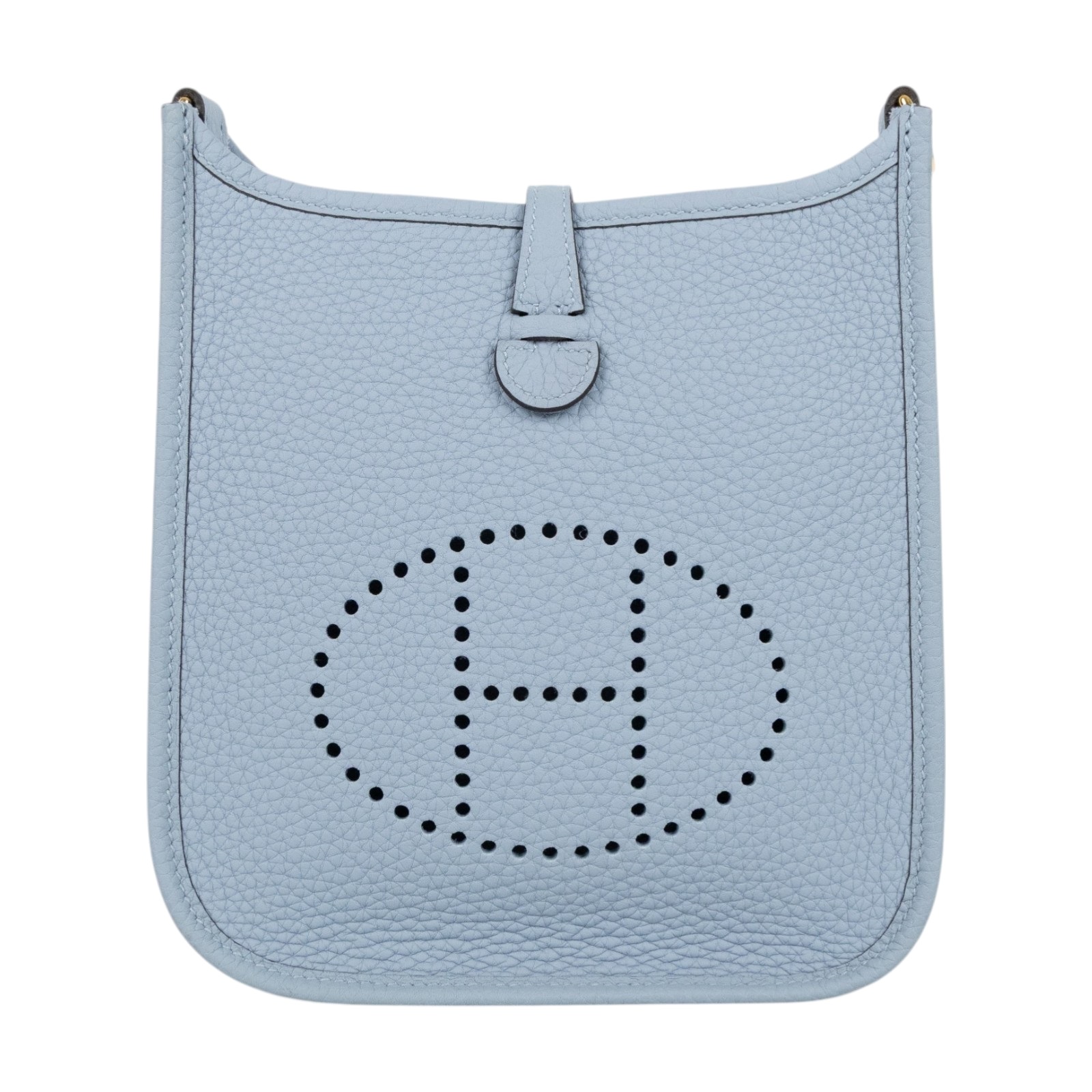 愛馬仕 Hermes Evelyne 16 Amazone bag 伊芙琳包 亞麻藍 珍珠灰 金色五金 H069426CCFG /K MM 001CH  原廠盒子/防塵袋/購買證明正本/背帶