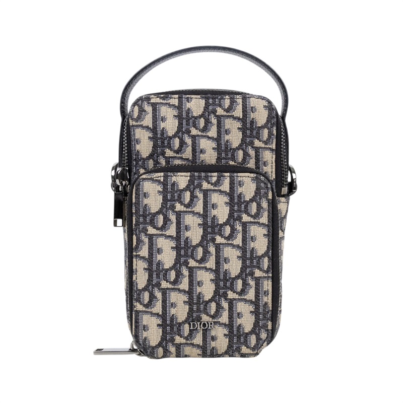 迪奧 CHRISTIAN DIOR Rider 手機袋 超迷你 2OBCA326YSE 藍OBLIQUE RIDER 手機包 原廠盒子/防塵袋