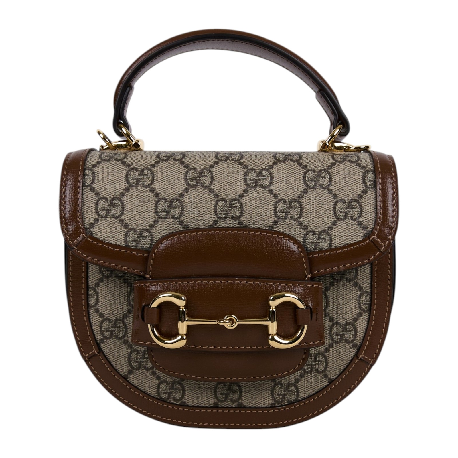 古馳 GUCCI Horsebit 1955 迷你 肩背 手提包 781387 92TCG 咖GG HORSEBIT 1955 MINI 防塵袋