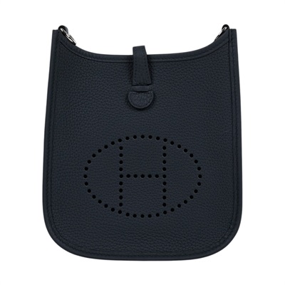 愛馬仕 Hermes Evelyne Bag Mini 伊芙琳包 Evelyne 16 霧霾灰 銀色五金 H085945CKAQ /W TS 001 AU  防塵袋/原廠盒子/背帶/購買證明正本