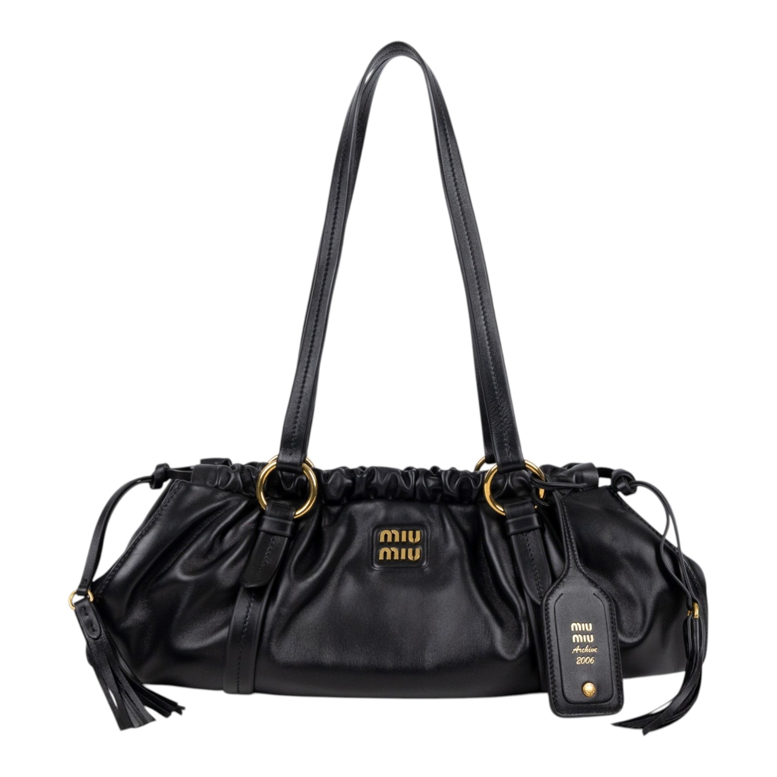 繆繆 MIU MIU Joie 肩背包 5BG289_2CSW 黑JOIE肩背包 防塵袋