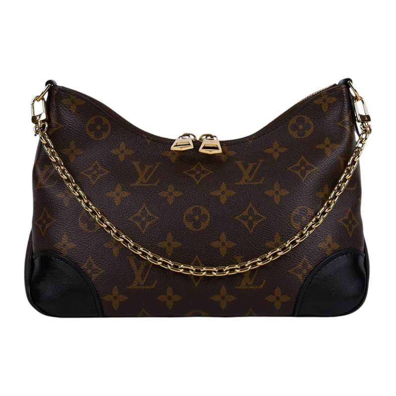 路易威登 LOUIS VUITTON Boulogne 黑色 牛角包 手提 斜肩背包 M45831 晶片款  防塵袋/原廠盒子/購買證明正本/背帶２