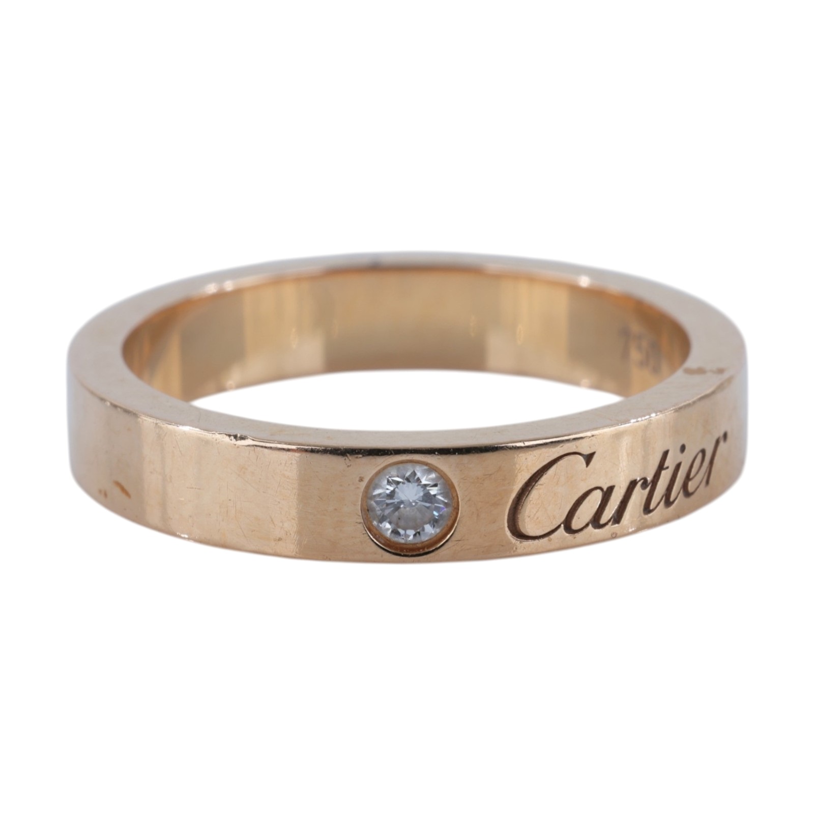 卡地亞 CARTIER C de 婚戒 1顆鑽石 B4086446 RG單鑽戒#46 原廠盒子/保書