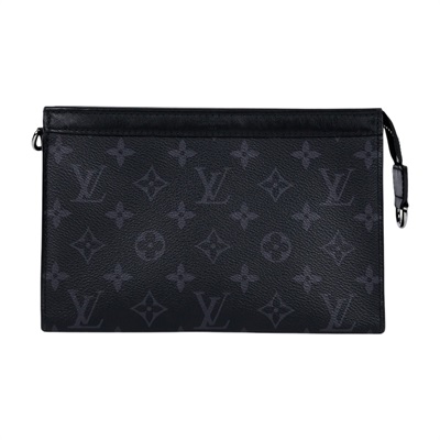 路易威登 LOUIS VUITTON Gaston 隨身錢包 肩背 Eclipse Reverse塗層帆布 黑色 M81124 晶片款  購買證明正本/防塵袋/內袋/STARP