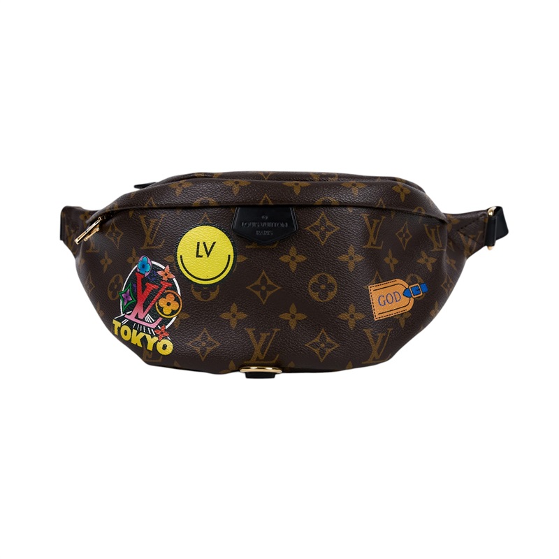 路易威登 LOUIS VUITTON Bumbag 經典帆布 腰包 斜跨包 M43644 原花客製化腰包 無附屬品