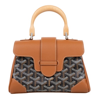 高雅德 GOYARD Saïgon Mini Trunk Bag 肩背 手提包 SAIMALMINTY 焦糖拼黑SAIGON MINI STARP
