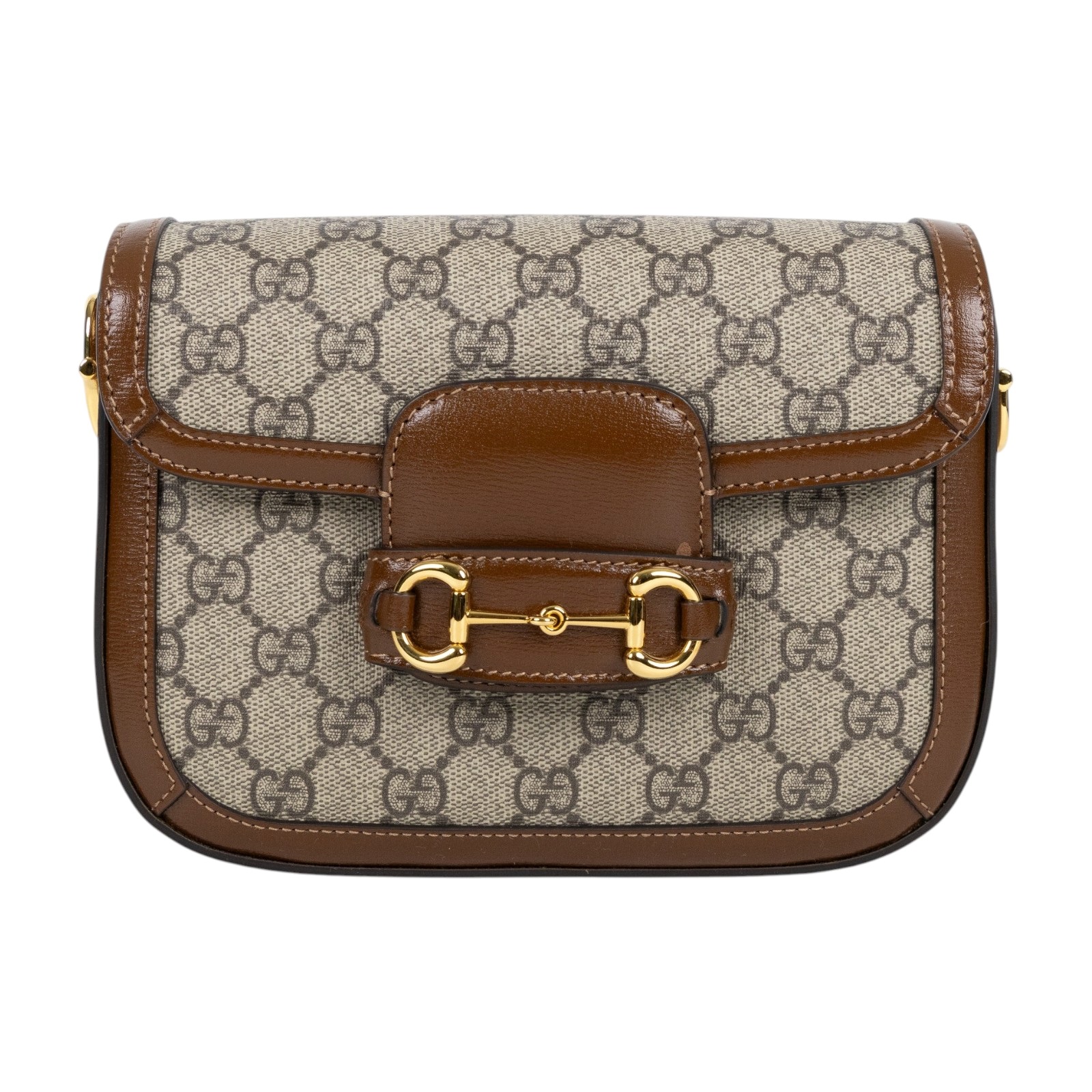 古馳 GUCCI Horsebit 1955 迷你 馬鞍包 658574 HUHHG 咖1955 MINI 防塵袋/背帶x2/購買證明正本