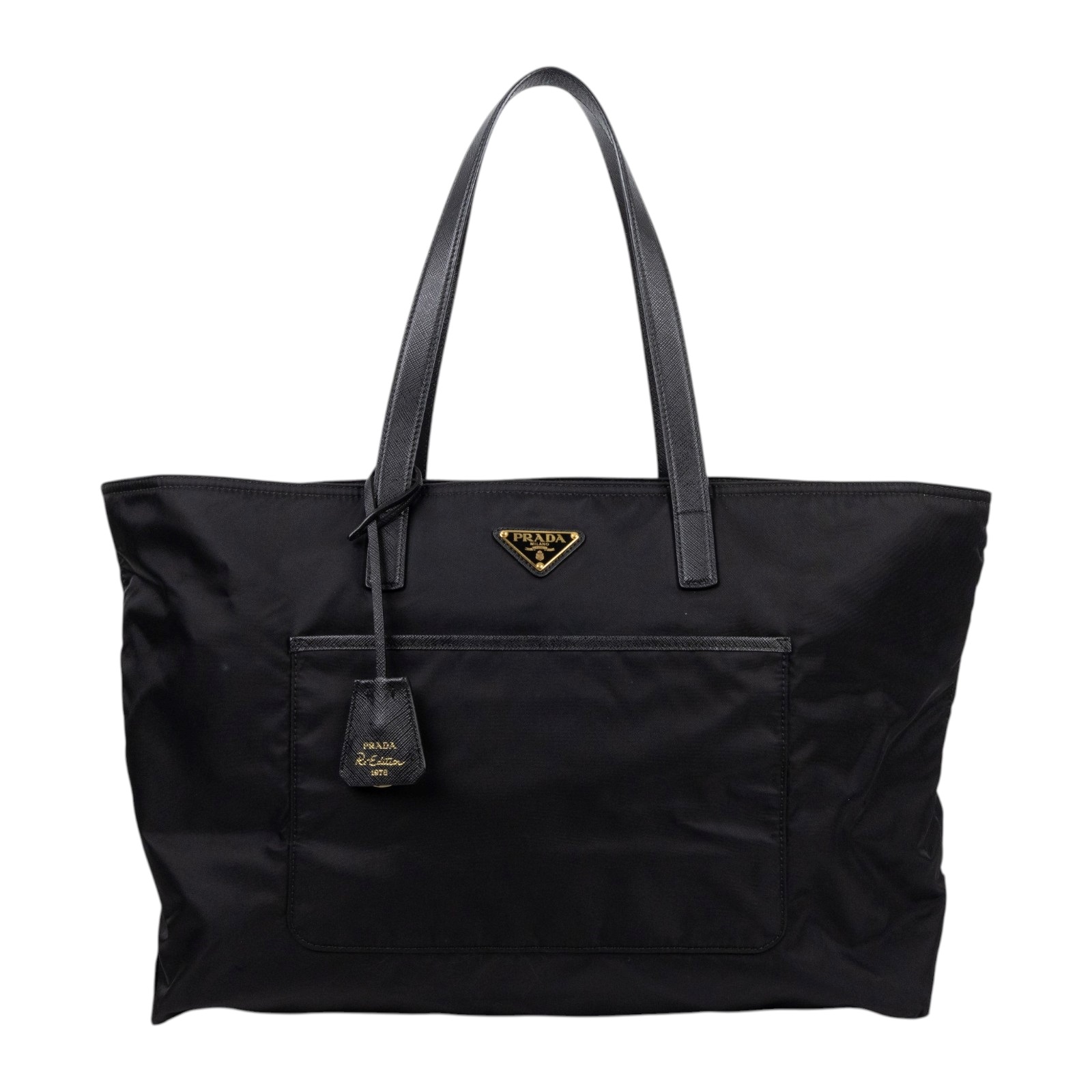 普拉達 PRADA Re-Edition 1978 大型 手提袋 1BG527_R064 黑尼龍托特包 大號 無附屬品