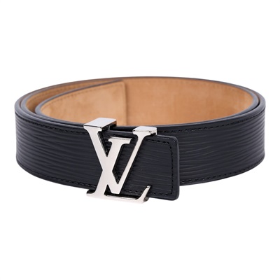 路易威登 LOUIS VUITTON LV Initiales 30毫米 皮帶 M9553 黑EPI窄版皮帶#80CM 原廠盒子/防塵袋