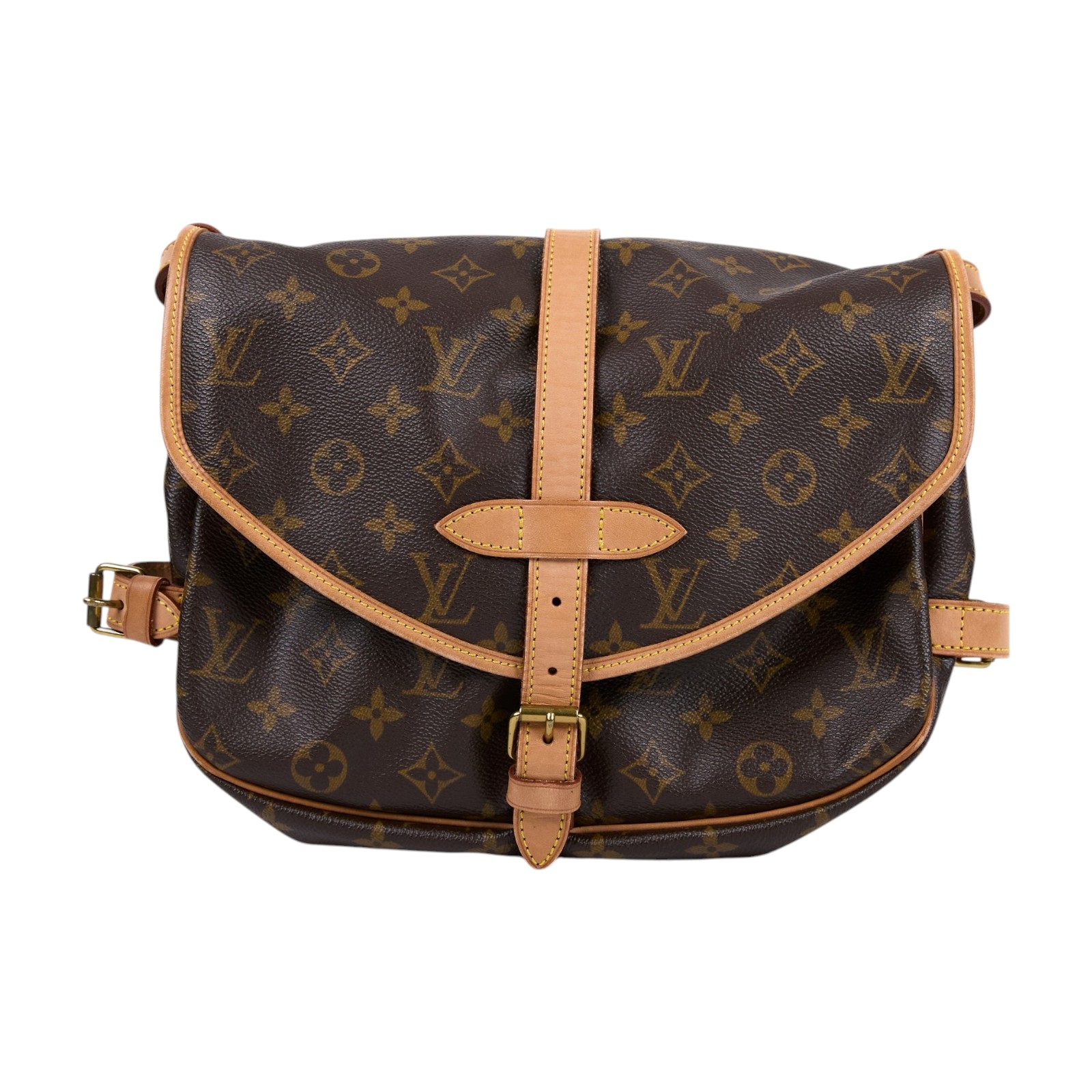 路易威登 LOUIS VUITTON Saumur 30 馬鞍包 M42256 原花SAUMUR 30 購買證明正本/防塵袋