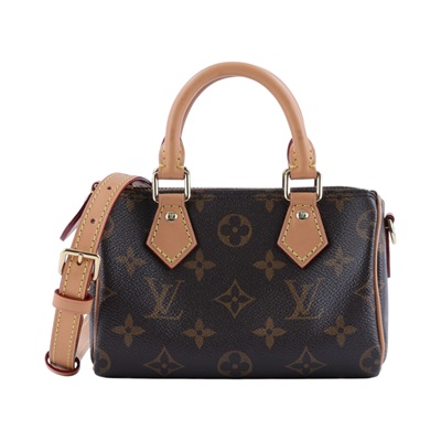 路易威登 LOUIS VUITTON Nano Speedy 原花 手提 肩背包 M81085  STARP/防塵袋/原廠盒子/收據正本