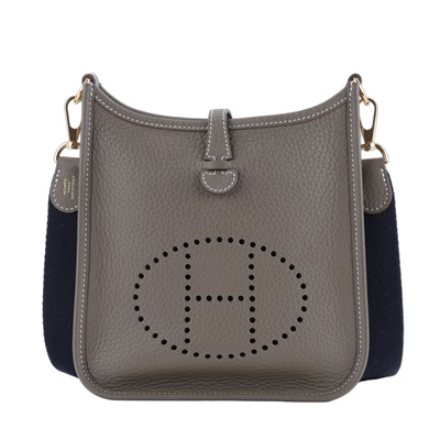愛馬仕 Hermes Evelyne 16 Amazone bag 伊芙琳包 大象灰 深藍 金色五金 H069426CCBF /W AU 009 MM  購買證明正本/防塵袋/原廠盒子/背帶