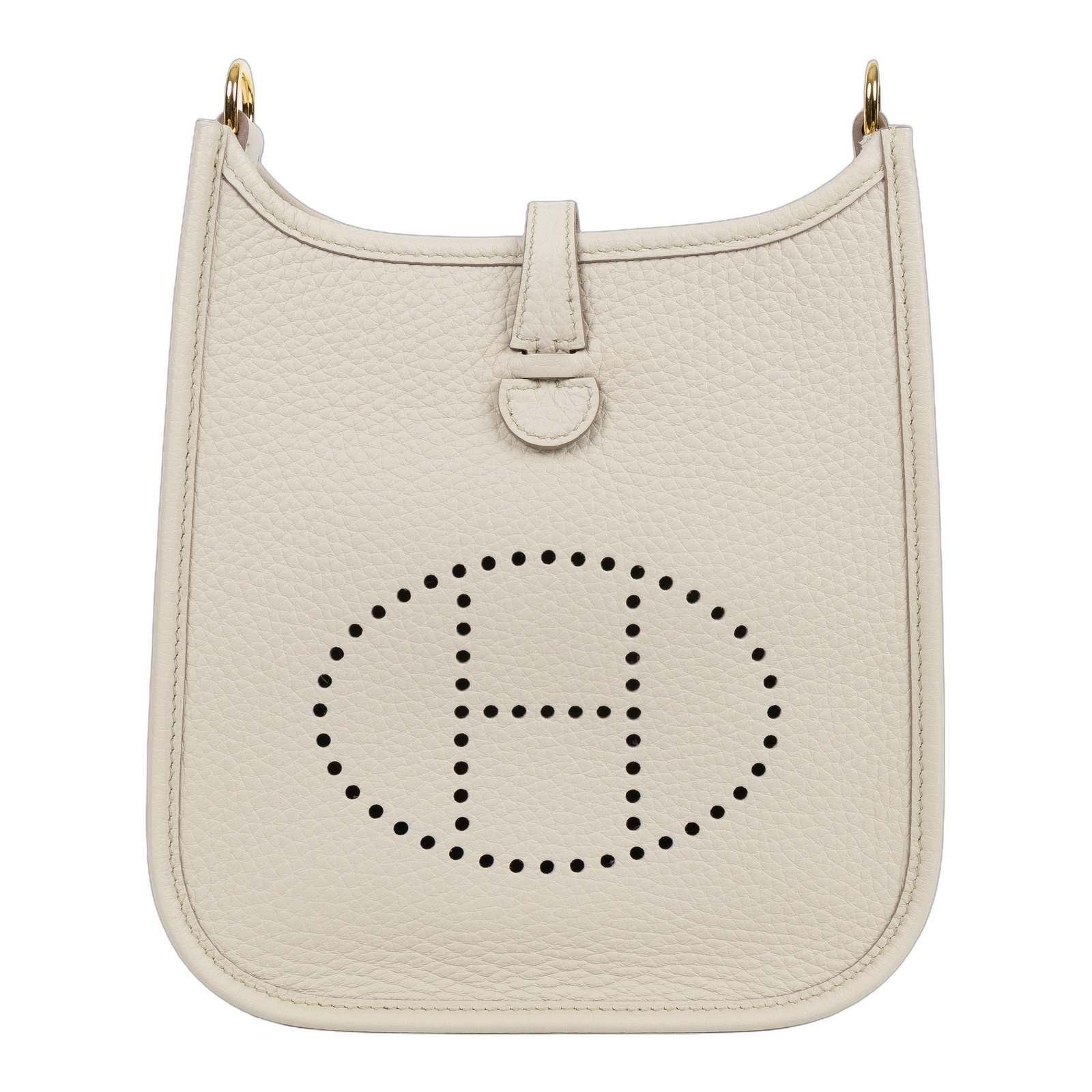 愛馬仕 Hermes Evelyne Bag Mini 伊芙琳包 Evelyne 16 冰川白色 金色五金 H085945CCAX /K AU 003 MM  原廠盒子/防塵袋2/背帶/購買證明正本