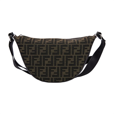 芬迪 FENDI Jacquard FF 肩背包 半月包 7VA633ASIQ 咖FF紋MELON SMALL 防塵袋/商品標籤卡