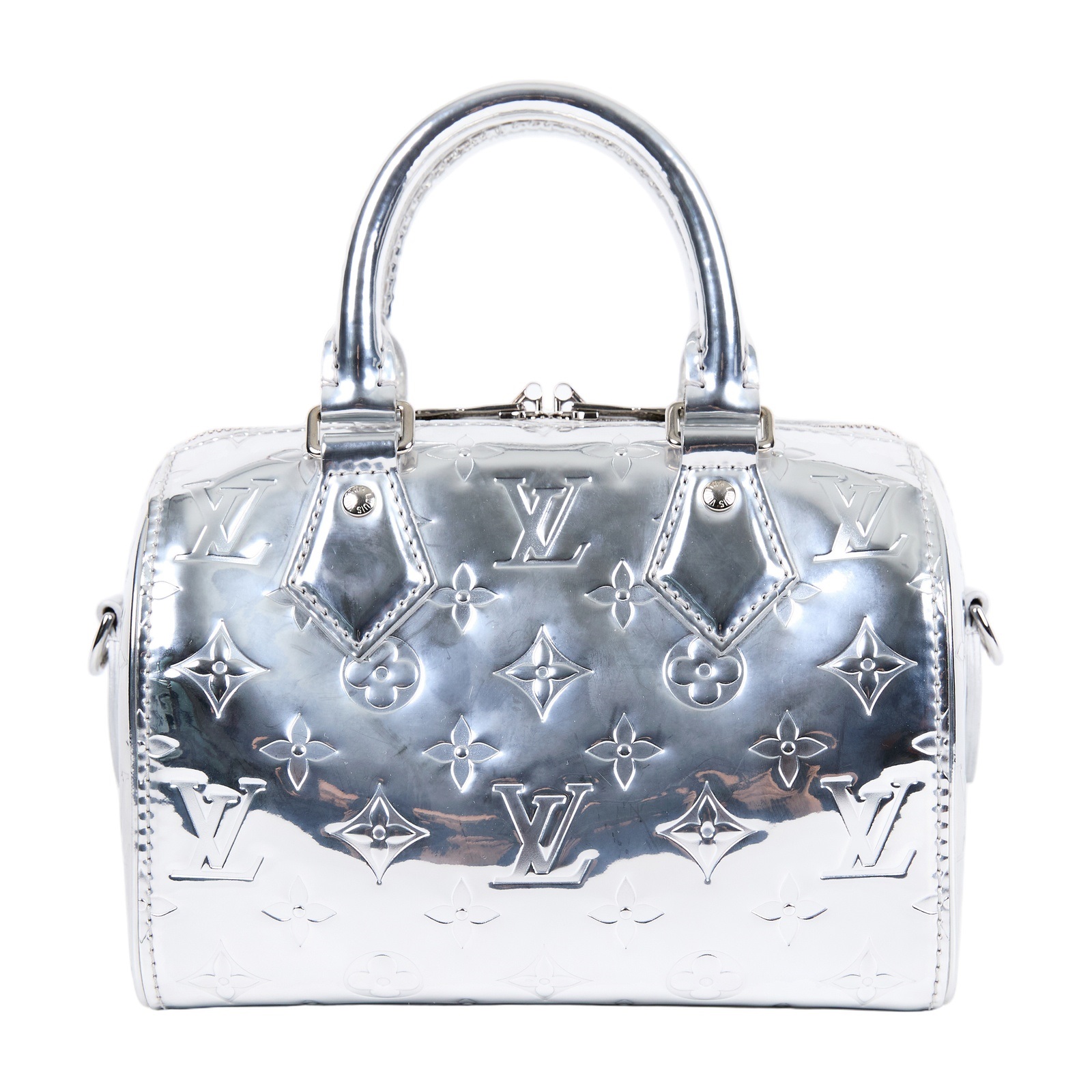路易威登 LOUIS VUITTON Speedy Bandoulière  20 手提 斜背 波士頓包 銀色 M11987 晶片款  背帶/防塵袋/原廠盒子/鎖組/購買證明影本