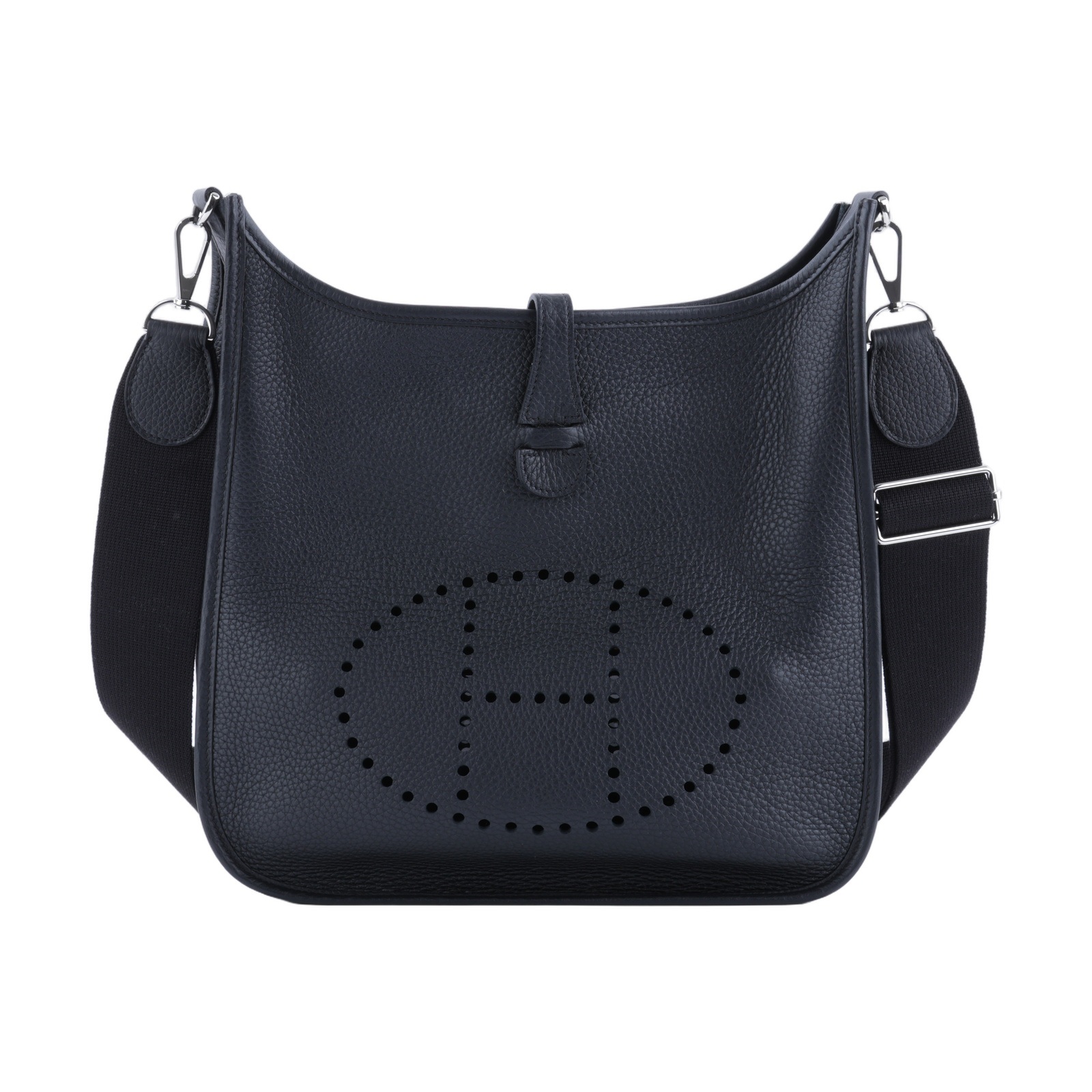 愛馬仕 Hermes Evelyne Bag 伊芙琳包 29 馬蹄型 EV29 K UY 008 TM 黑 EVELYNE29 銀釦 原廠盒子/防塵袋