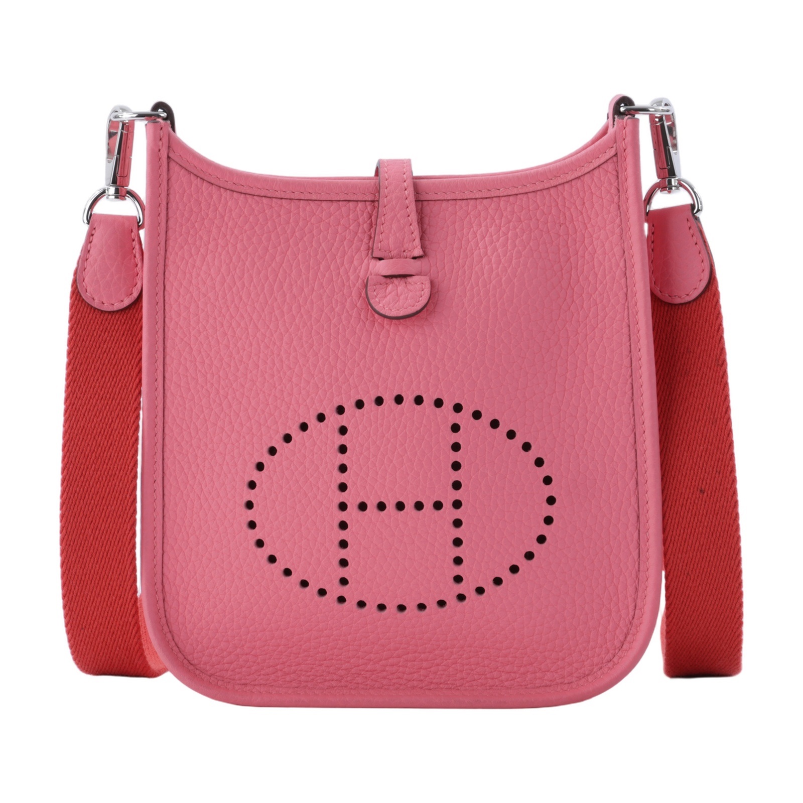 愛馬仕 Hermes Evelyne 16 Amazone bag 伊芙琳包 銀色五金 玫瑰杜鵑粉色 H069426CKAP /W MN 008 KD  原廠盒子/防塵袋x2/背帶/收據