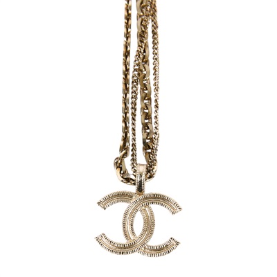 香奈兒 CHANEL CC LOGO 項鍊 AB6095 B05288A21 P 雙C雙股水鑽項鍊 原廠盒子/內襯/購買證明