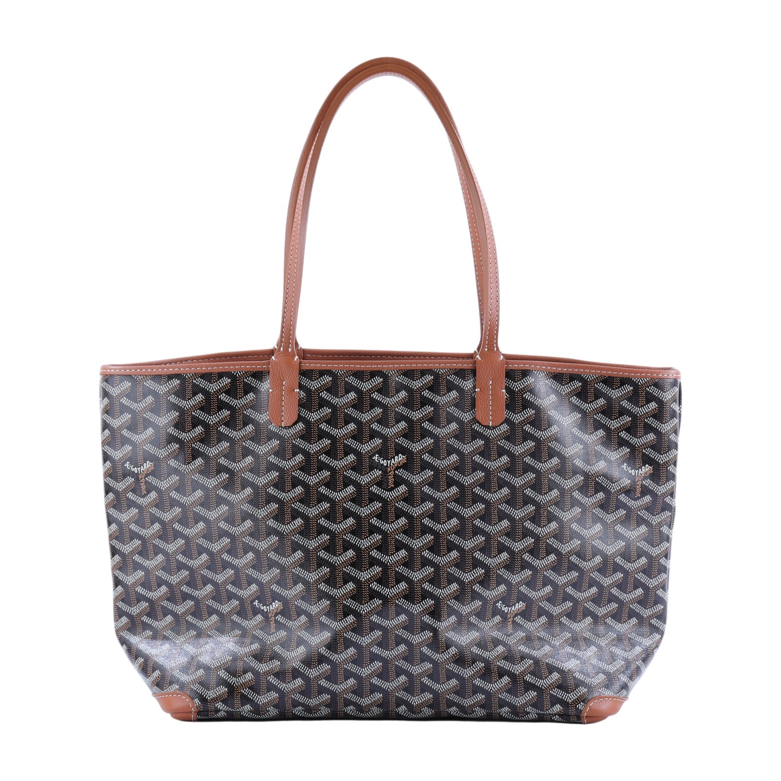 高雅德 GOYARD Artois PM Bag 托特包 ARTOISPMLTY 黑棕ARTOIS PM 購買證明影本/防塵袋