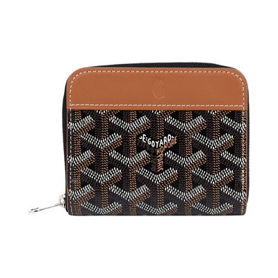 高雅德 GOYARD Matignon PM Wallet 錢包 拉鍊 短夾 MATIGNPMLTY 黑褐MATIGNON PM拉鍊短夾 原廠盒子/購買證明正本