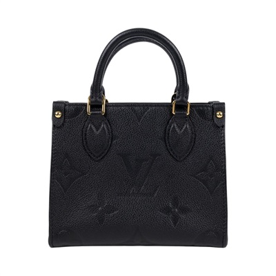 路易威登 LOUIS VUITTON OnTheGo BB 迷你 手提袋 單肩包 黑色 M46993 晶片款  背帶/防塵袋/原廠盒子/香港購買證明正本