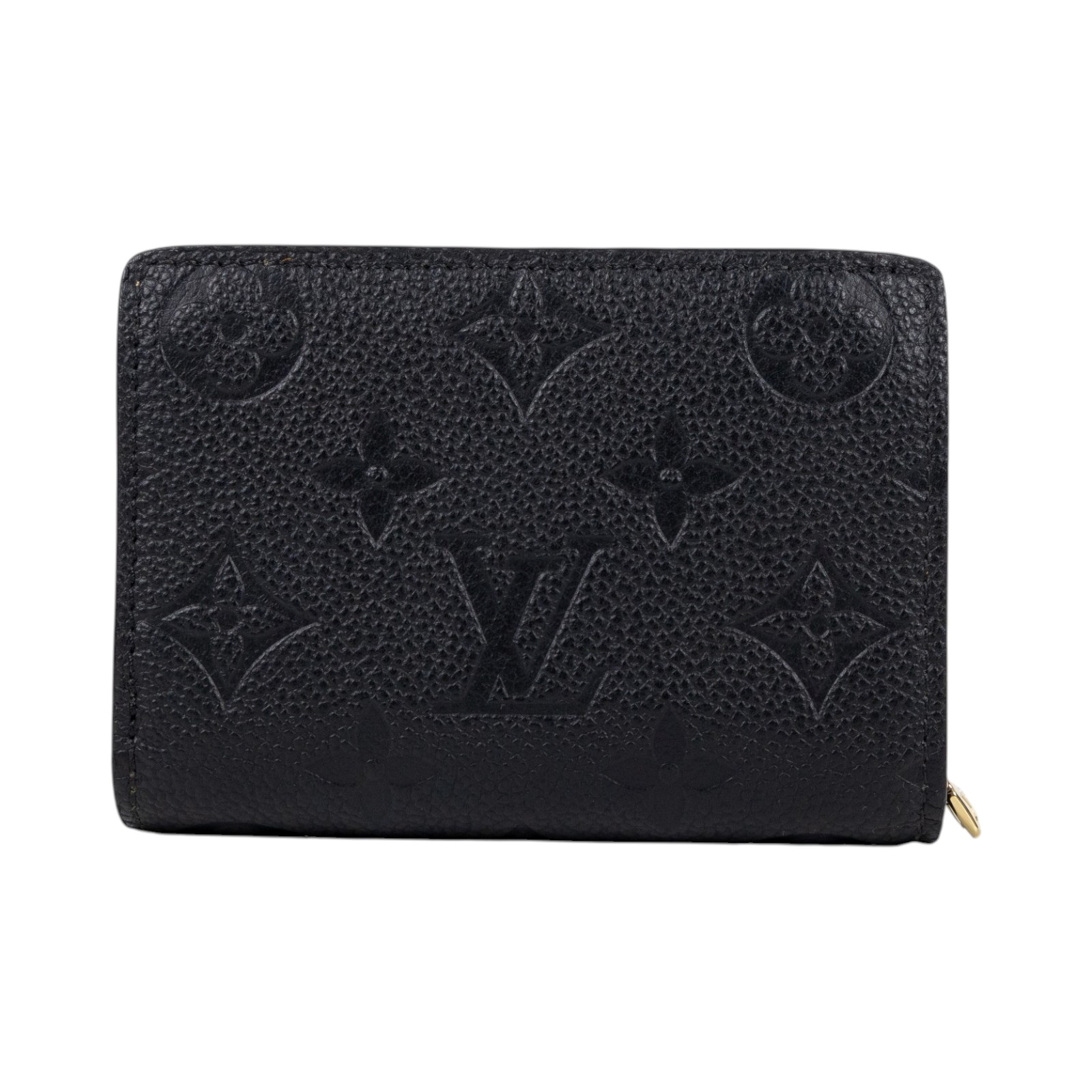 路易威登 LOUIS VUITTON Cléa 柔軟粒面壓花牛皮 錢包 短夾 黑色 M80151 晶片款 黑原花壓紋CLEA對折短夾 防塵袋
