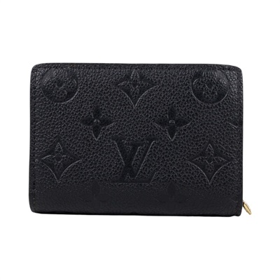 路易威登 LOUIS VUITTON Cléa 柔軟粒面壓花牛皮 錢包 短夾 黑色 M80151 晶片款 黑原花壓紋CLEA對折短夾 防塵袋